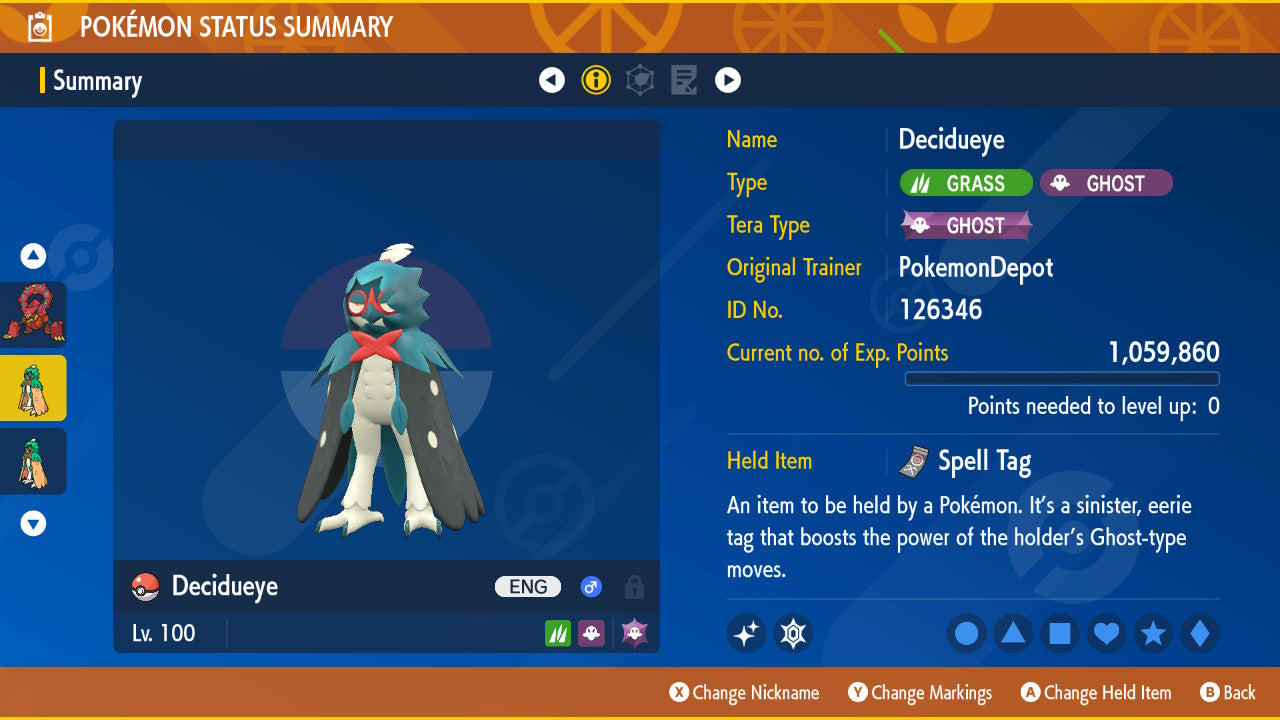 #724 Decidueye (Alola or Hisui) (Alpha in PLA)