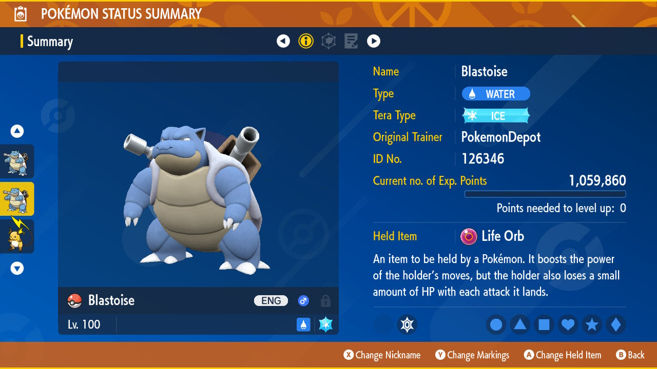#9 Blastoise (G-max in SWSH)