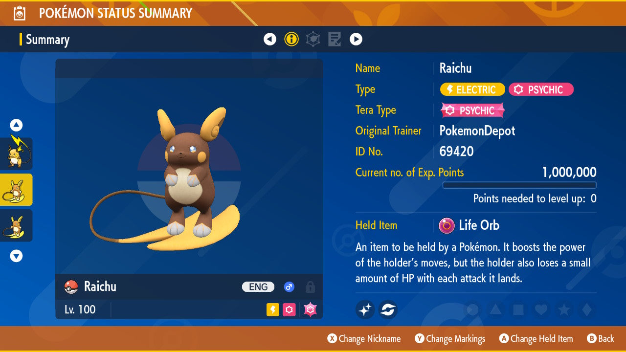 #26 Raichu (Kanto or Alolan)