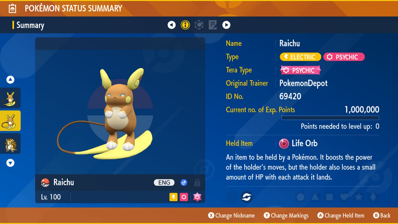#26 Raichu (Kanto or Alolan)