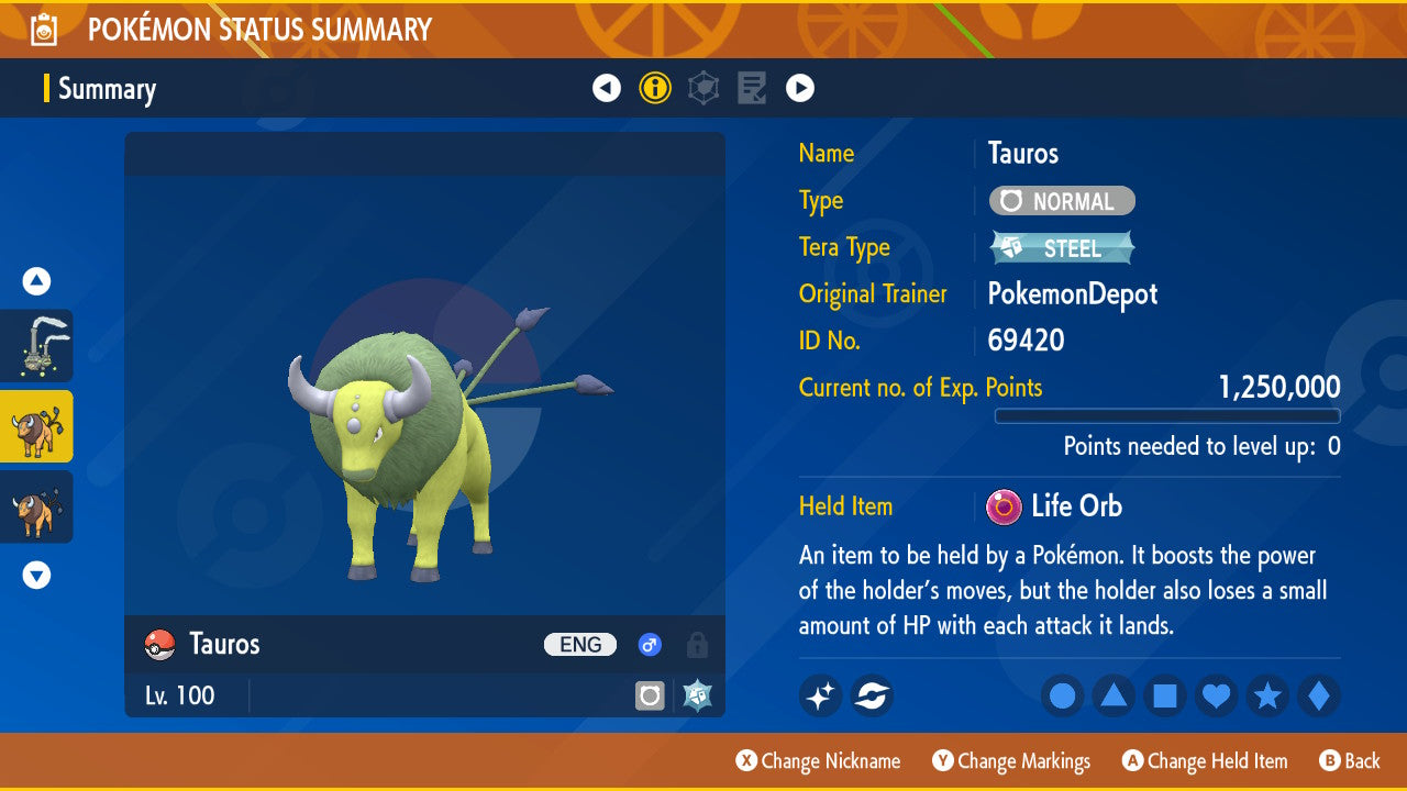 #128 Tauros (Kanto or Paldea)