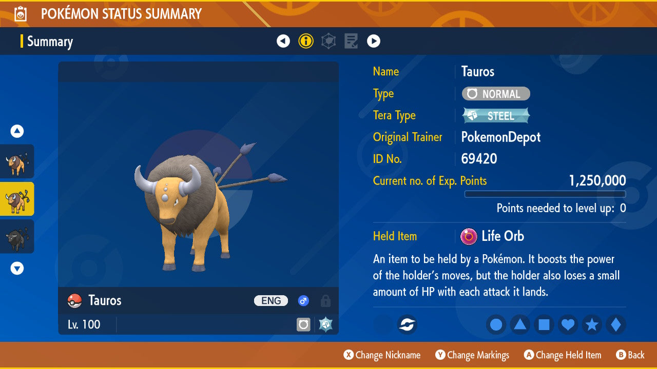 #128 Tauros (Kanto or Paldea)