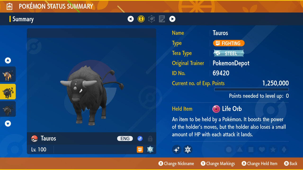 #128 Tauros (Kanto or Paldea)