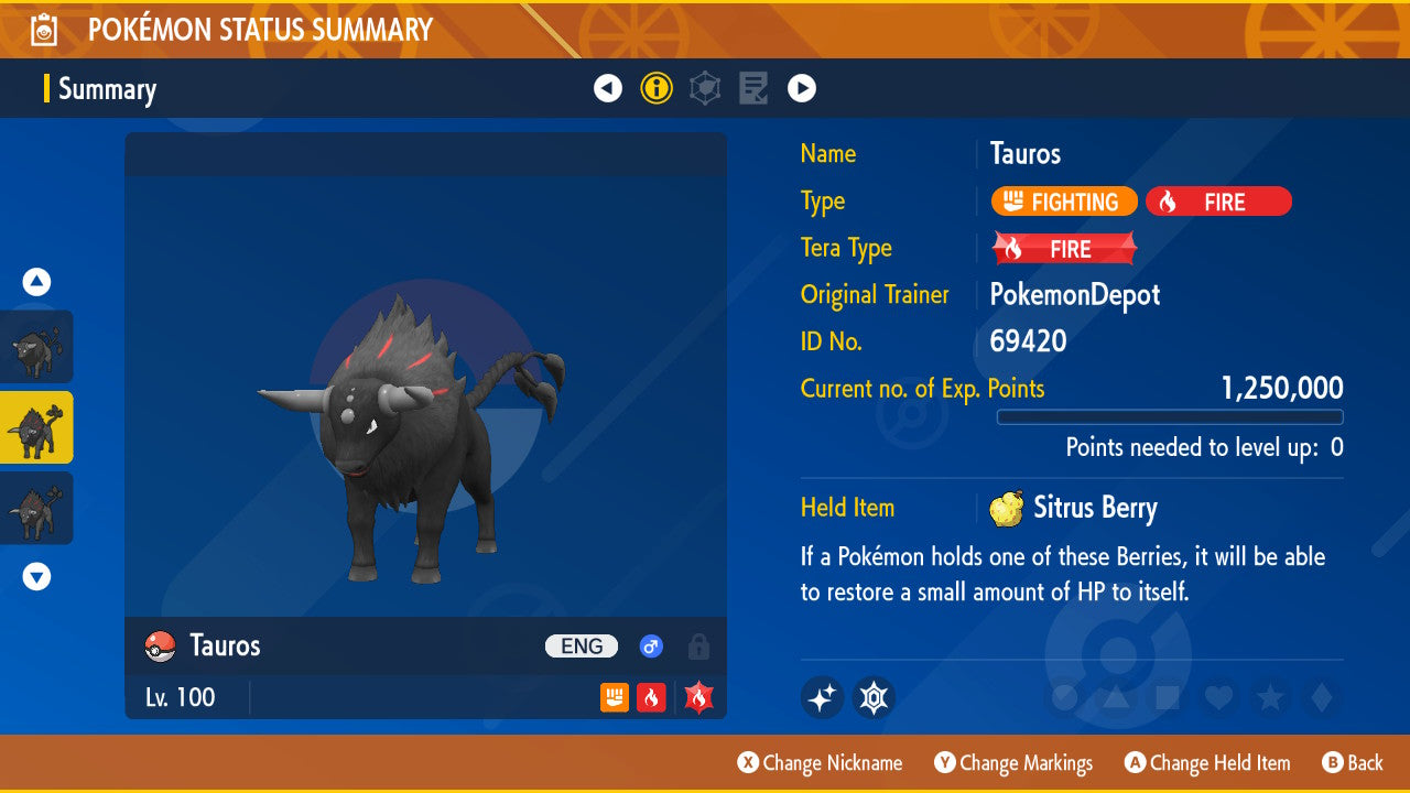 #128 Tauros (Kanto or Paldea)
