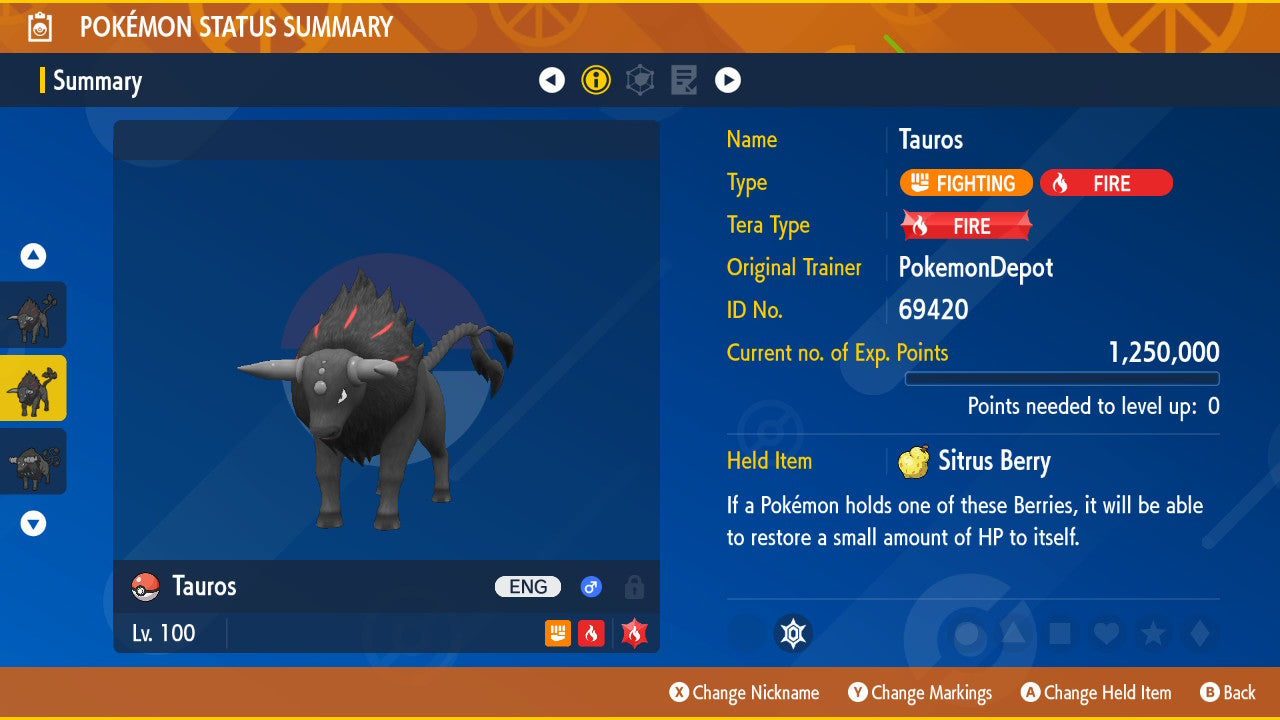 #128 Tauros (Kanto or Paldea)