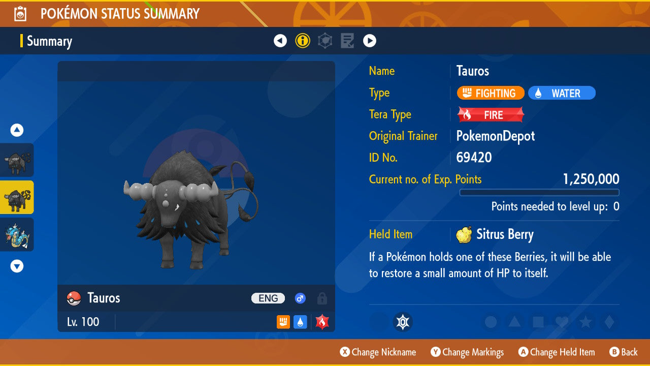 #128 Tauros (Kanto or Paldea)
