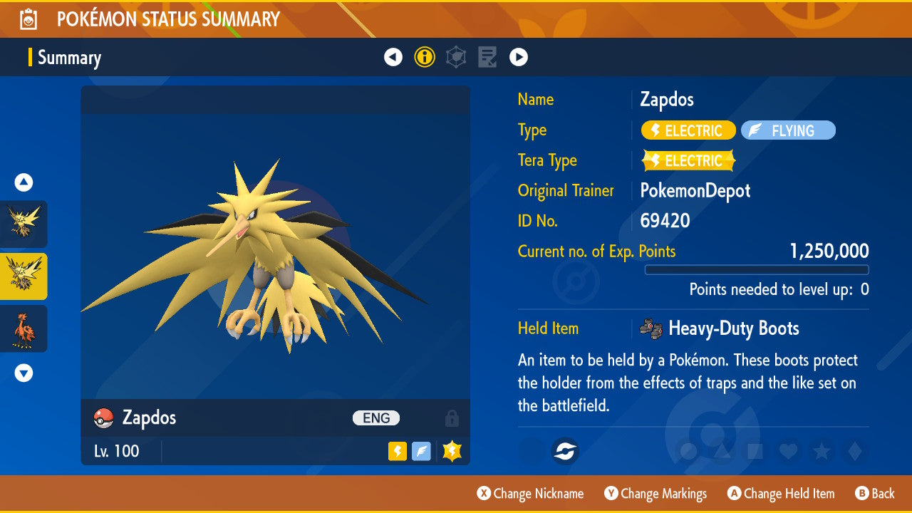 #145 Zapdos (Kanto or Galarian)