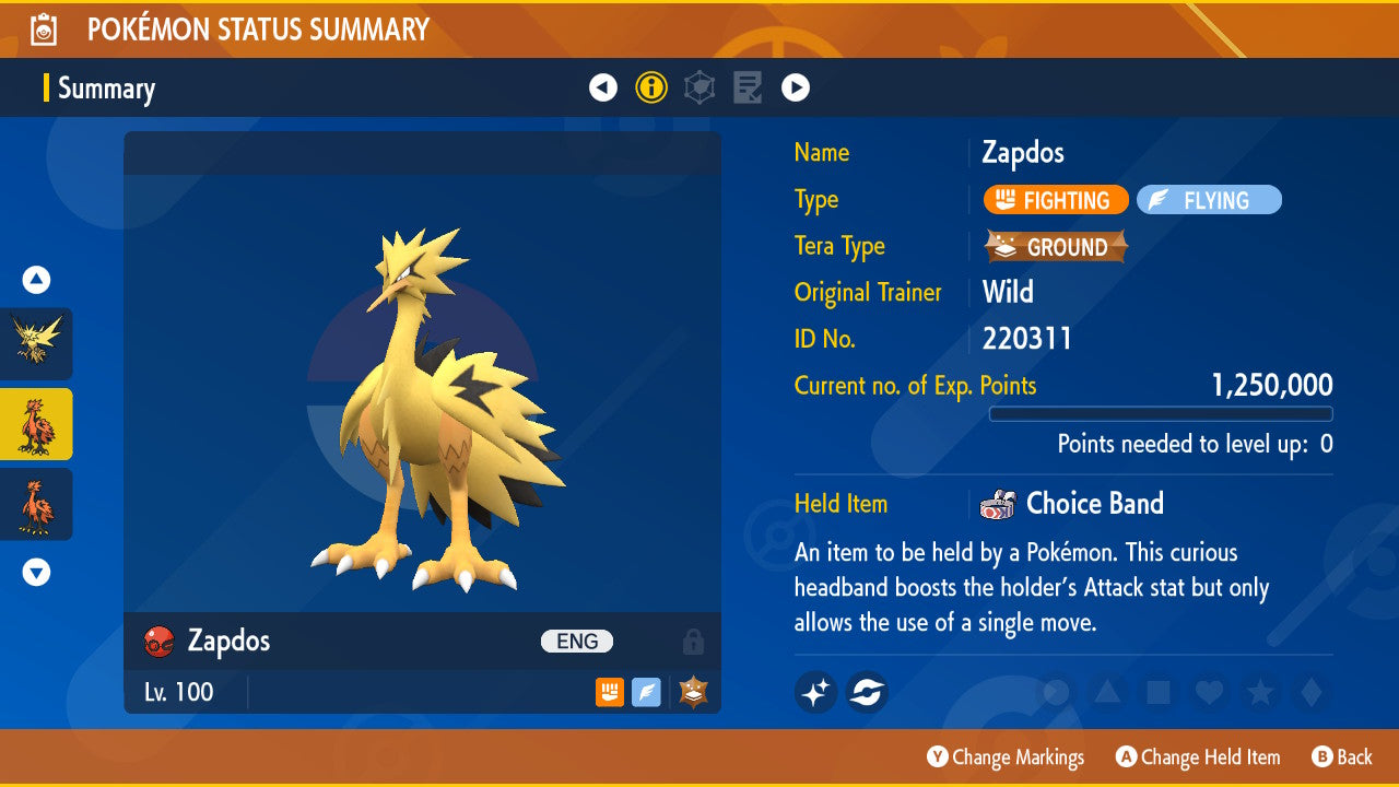 #145 Zapdos (Kanto or Galarian)