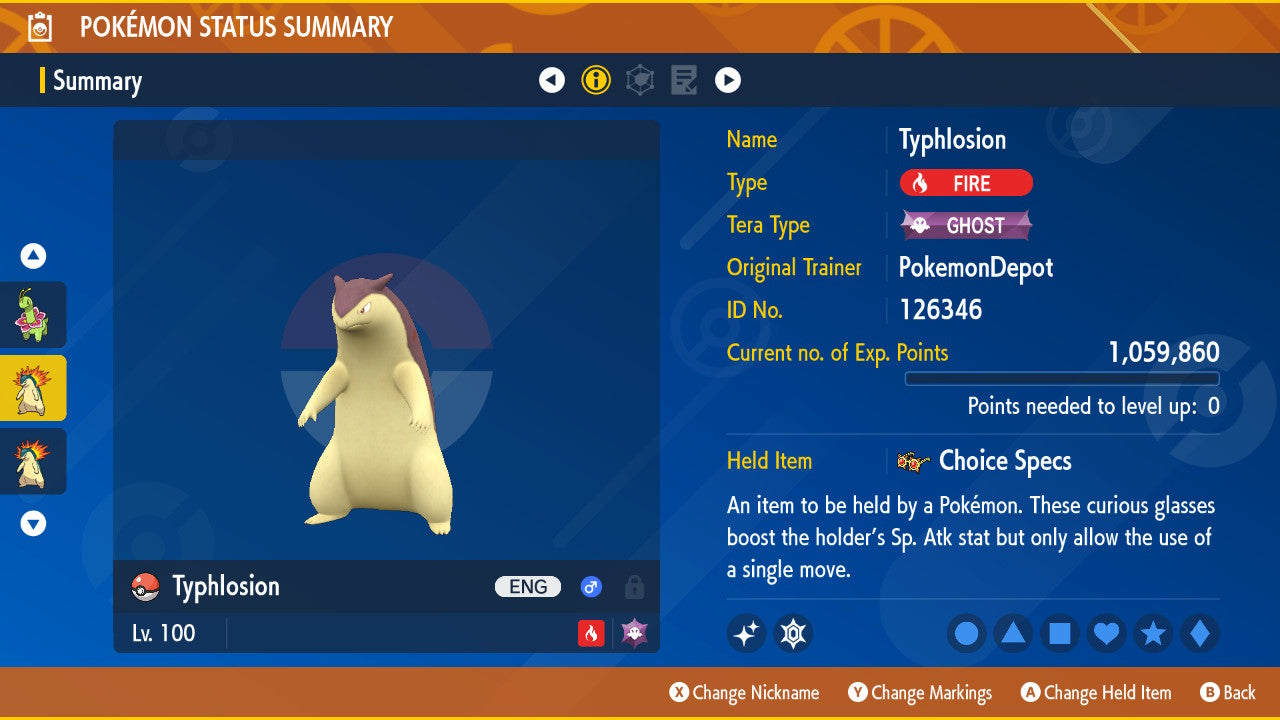 #157 Typhlosion (Johto or Hisui) (Alpha in PLA)
